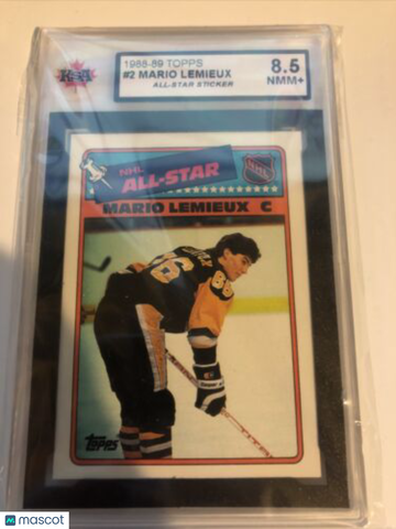 1988-89 Topps Mario Lemieux #2 KSA 8.5