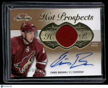 2013-14 Fleer Showcase Chris Brown #164 MEM,RC,AU,SN
