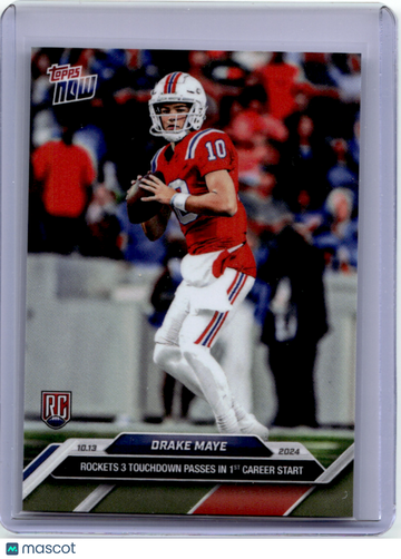 Drake Maye 2024 Topps Now 3 Touchdowns in 1st Start Parallel/Variety RC #10