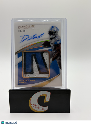 2021 Panini Immaculate Collection D'Andre Swift #PPA-DS /10 Patch