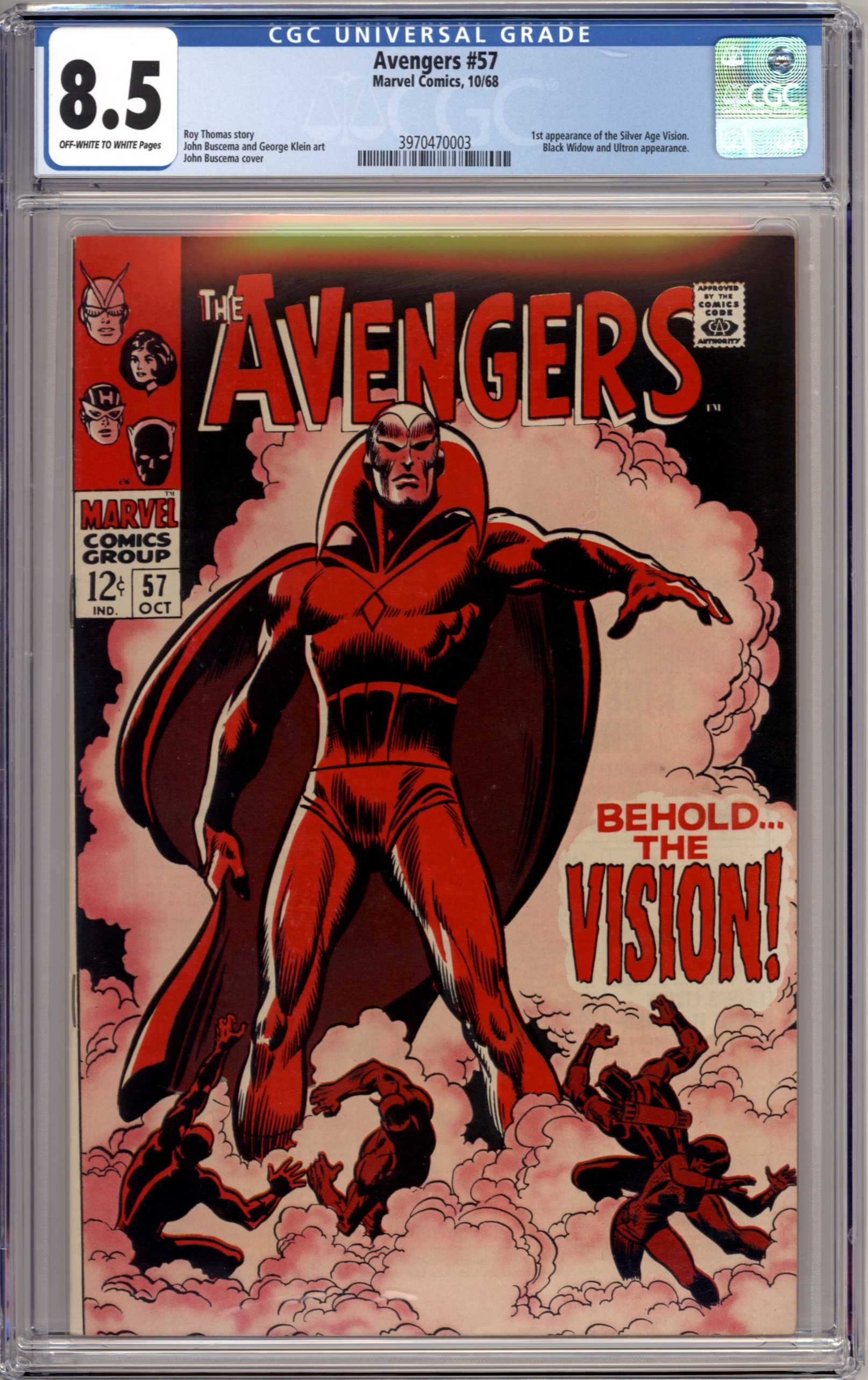 The Avengers #57 CGC 8.5 $800