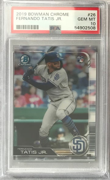 Fernando Tatis Jr. 2019 Bowman Chrome Rookie #26 - PSA 10 Gem Mint