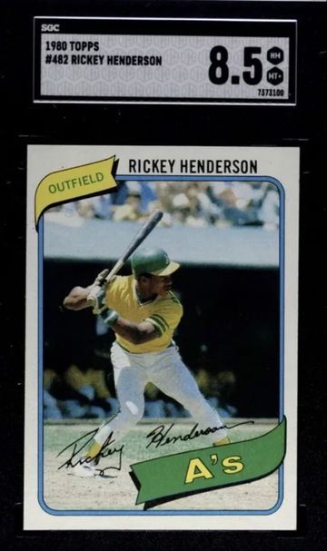 1980 Topps #482 Rickey Henderson RC SGC 8.5