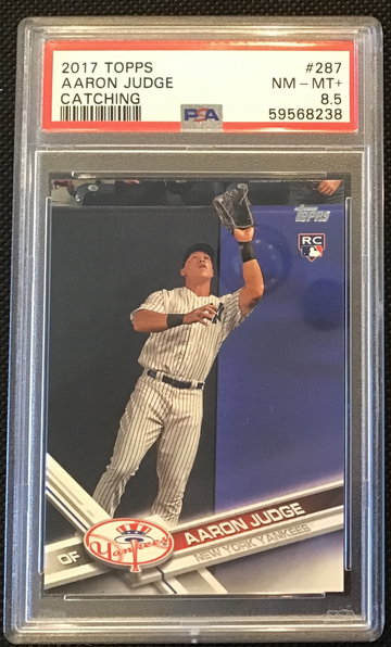 2017 Topps Aaron Judge Catching #287 PSA8.5