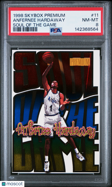 1998 Skybox Premium Soul Of The Game Anfernee Hardaway #11 PSA 8