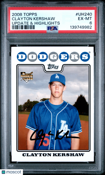 Clayton Kershaw 2008 Topps Update & Highlights #UH240- PSA 6