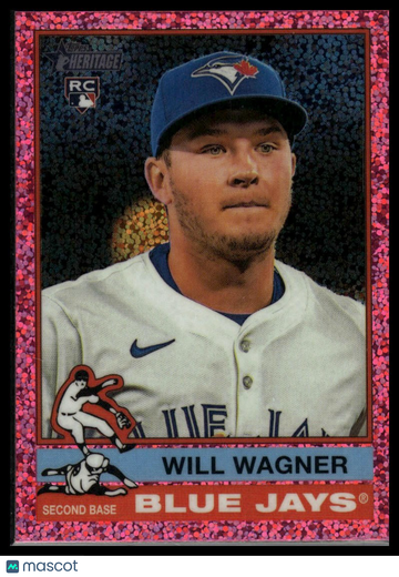 2025 Topps Heritage Will Wagner #35 Chrome Pink Sparkle Refractor RC