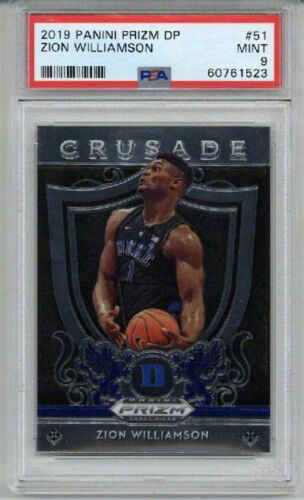 2019 PANINI PRIZM DP #51 ZION WILLIAMSON BASKETBALL CARD DUKE PELICANS PSA 9