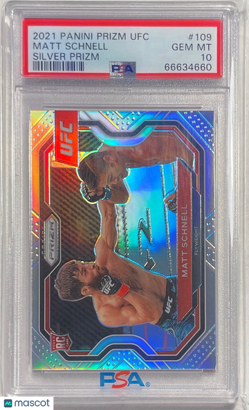 2021 Panini Prizm UFC Matt Schnell #109 Silver PSA 10
