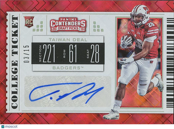 Taiwan Deal 2019 Rookie Auto Panini Authentic Wisconsin Badgers