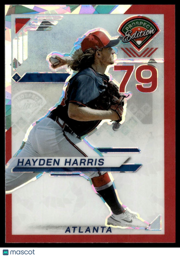 2025 Panini Prospect Edition Hayden Harris #48 Holo Prospect Ticket - Red Ice