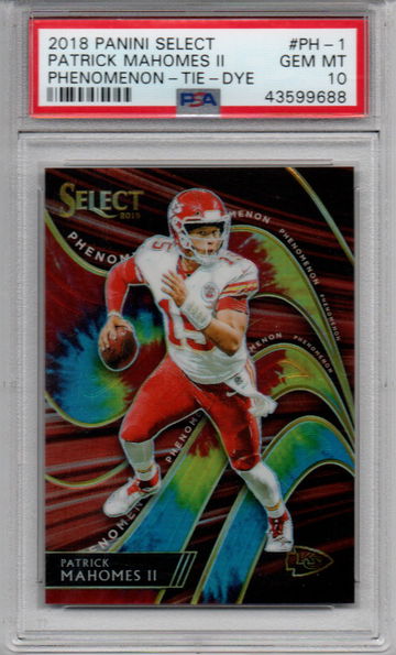 2018 PANINI SELECT PATRICK MAHOMES II PHENOMENON TIE-DYE /25
