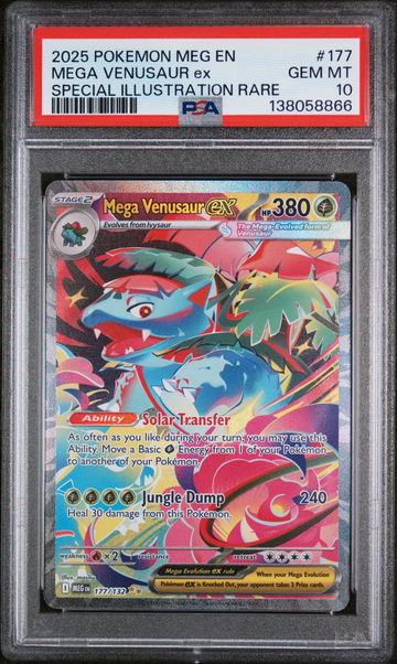 2025 Pokemon Mega Evolution Special Illustration Rare Mega Venusaur Ex #177 PSA 10