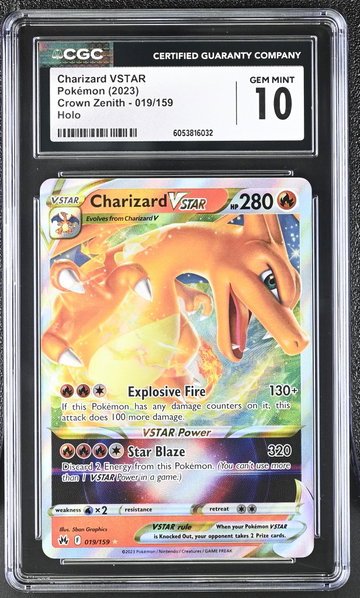 2023 Pokemon #019/159 Charizard VSTAR Crown Zenith CGC 10