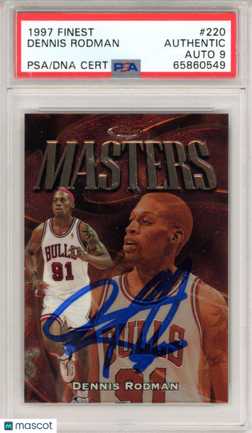 1997 Finest Dennis Rodman #220 PSA A Auto 9
