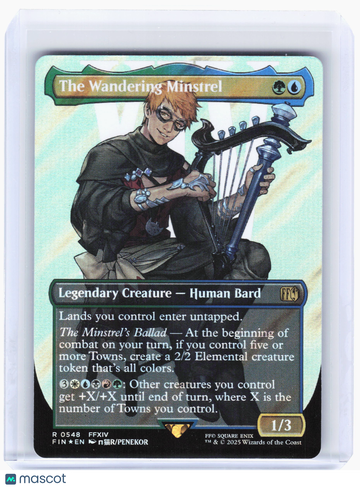 FINAL FANTASY The Wandering Minstrel (Borderless) Surge Foil Rare #548