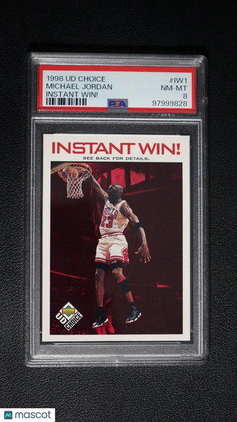1998-99 Upper Deck UD Choice Michael Jordan #IW1 [Base] Insert PSA 8