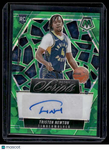 2024-25 Panini Mosaic Prizm Tristen Newton #RS-NEW Green Ice Prizm Autograph RC