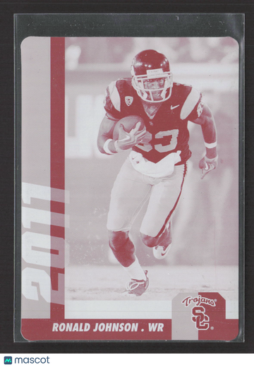 2011 Upper Deck Football Ronald Johnson #51 Magenta Printing Plate Printing Plate