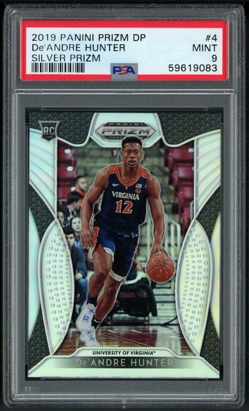 2019 Panini Prizm Draft Picks De'Andre Hunter RC Silver Prizm PSA 9 Mint