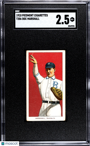 1910 Piedmont Cigarettes (T206) Doc Marshall SGC 2.5