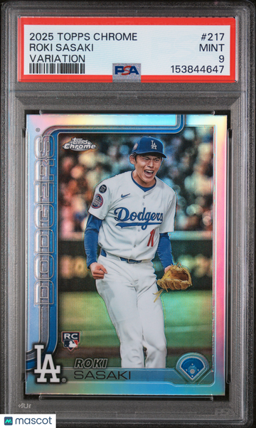2025 Topps Chrome Roki Sasaki #217 Variation PSA 9