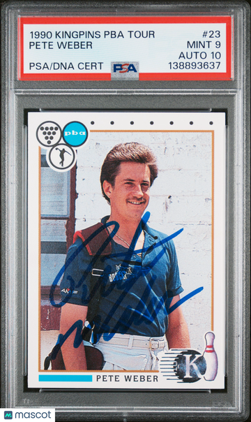 Pete Weber 1990 Kingpins Pba Tour #23 Rookie PSA 9.