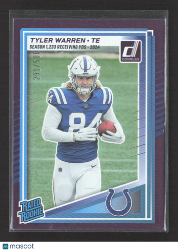 2025 Panini Donruss Tyler Warren #337 Purple 291/500