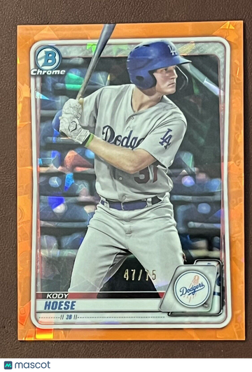 2020 Bowman Chrome Kody Hoese Sapphire