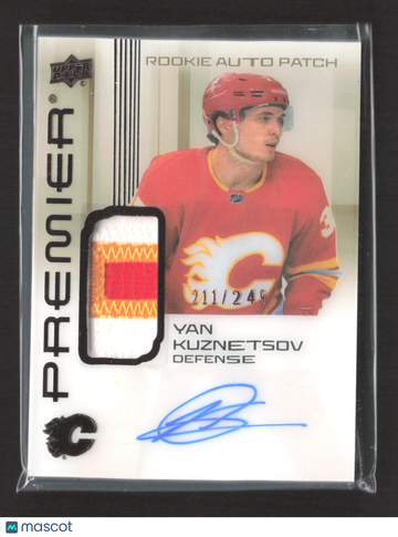 2025 Upper Deck Premier Yan Kuznetsov #AR-YK Bronze Auto Patch /249 Rookie Auto Patch Patch Memorabilia
