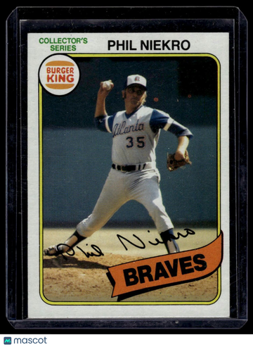 1980 Topps Burger King Pitch, Hit & Run Phil Niekro #6