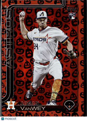 Logan Vanwey 2025 Topps Update Series RC Jack-O-Lantern Houston Astros