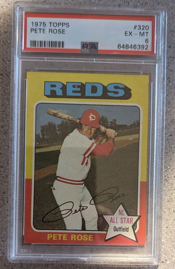 1975 Topps Pete Rose PSA 6 Centered