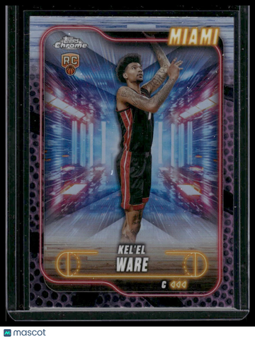 2025 Topps Chrome Kel'el Ware #103 Pink Basketballs RC