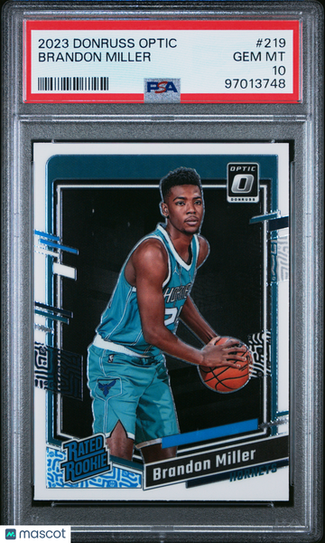 2023 Panini Donruss Optic Brandon Miller #219 PSA 10