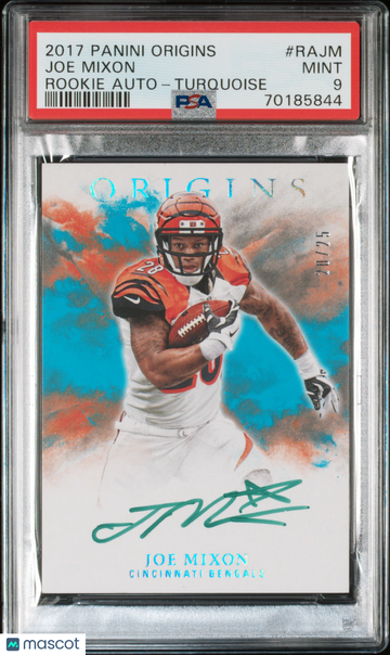 2017 Origins Rookie Autographs Joe Mixon #RAJM TURQUOISE PSA 9