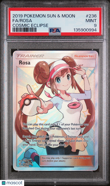 2019 Pokemon Sun & Moon Cosmic Eclipse Rosa Cosmic Eclipse Fa PSA 9 #236