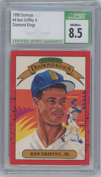 1990 Donruss Ken Griffey Jr Diamond Kings #4 CSG 8.5 NM/MT+
