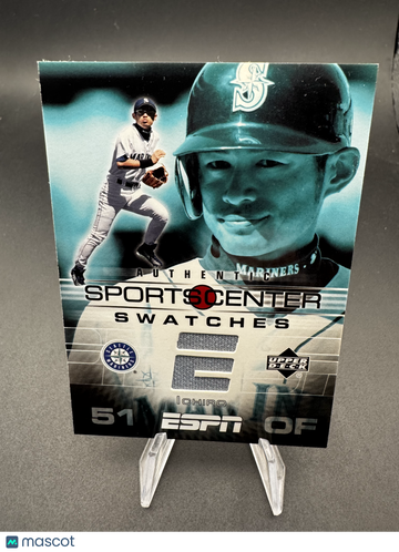 2003 Upper Deck SportsCenter Swatches Ichiro Suzuki #GU-IS Game-Used Jersey Swatch