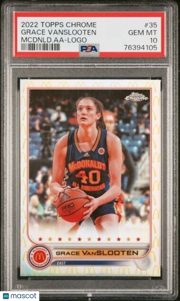 2021-22 Topps Chrome Mcdonalds All American Basketball Grace VanSlooten PSA 10