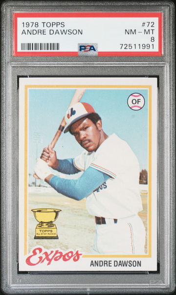 1978 Topps Andre Dawson #72 PSA 8