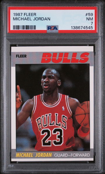 1987 Fleer Michael Jordan #59 /59 PSA 7