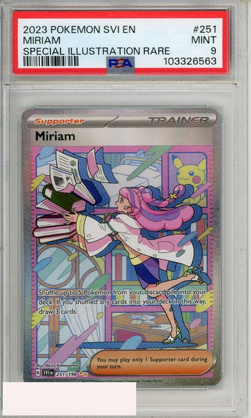 2023 POKEMON SVI EN-SCARLET   VIOLET MIRIAM #251 SPECIAL ILL RARE PSA 9