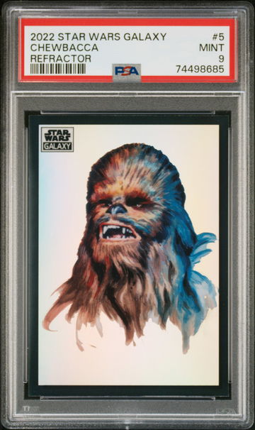 2022 Topps Chrome Star Wars Galaxy Refractor Chewbacca #5 PSA 9