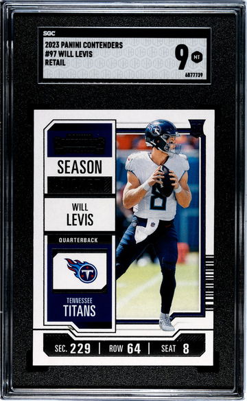 2023 Panini Contenders Will Levis #97 SGC 9