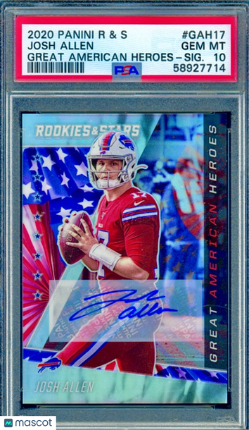 /25 POP 2 PSA 10 Josh Allen 2020 Rookies & Stars Silver Prizm Auto Refractor SSP