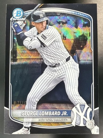 2025 Bowman Chrome George Lombard Jr. #BCP-164 Prospects Black Wave Refractor /10