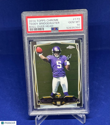 2014 Topps Chrome Teddy Bridgewater #173 Ball Over Head PSA 10