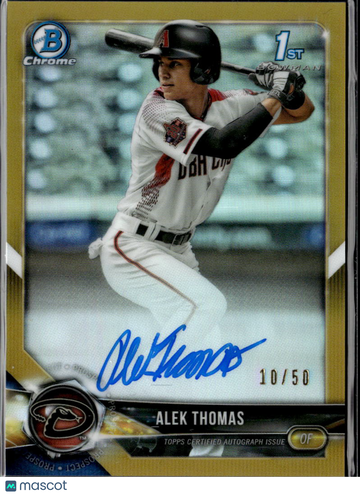 2018 Bowman Chrome Alek Thomas #CDA-AT Gold Refractor /50 1st Bowman