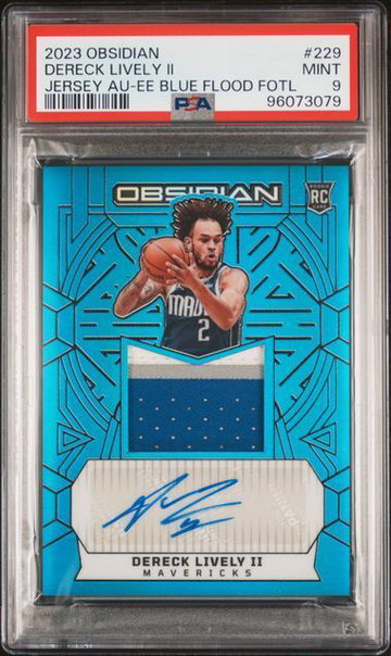 2023 Obsidian | Rookie Dereck Lively II | Blue Flood Auto FOTL | 9/16 | PSA 9